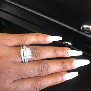 Engagement and wedding ring